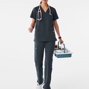 Figs Casma Dark Harbor Scrub Top Only